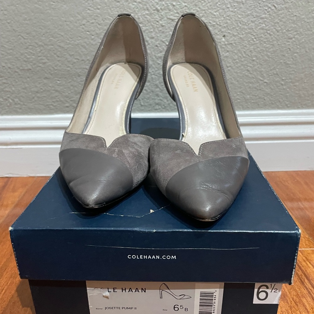 Cole Haan Women's Charcoal Suede Heels